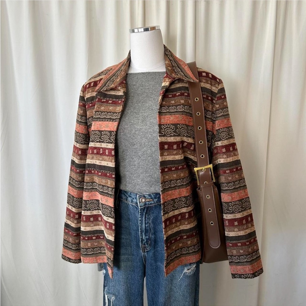 Vintage 90s Alfred Dunner Tapestry Jacket size 18P - Picture 4 of 7